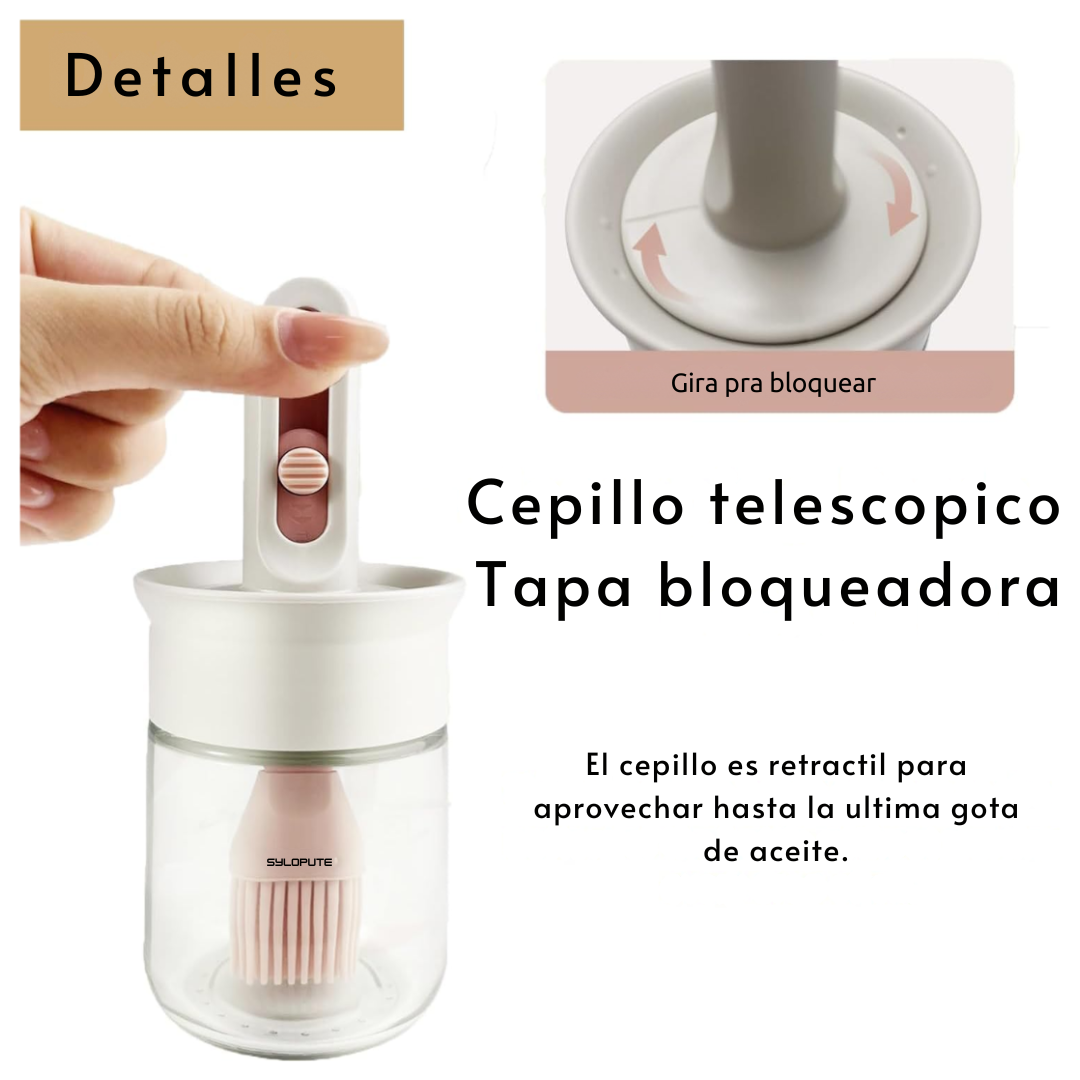 Pincel Aceitero Regulable con Frasco